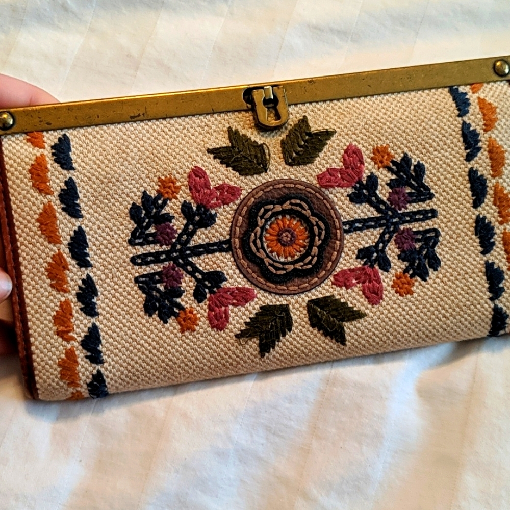 Fossil Embroidered Clutch